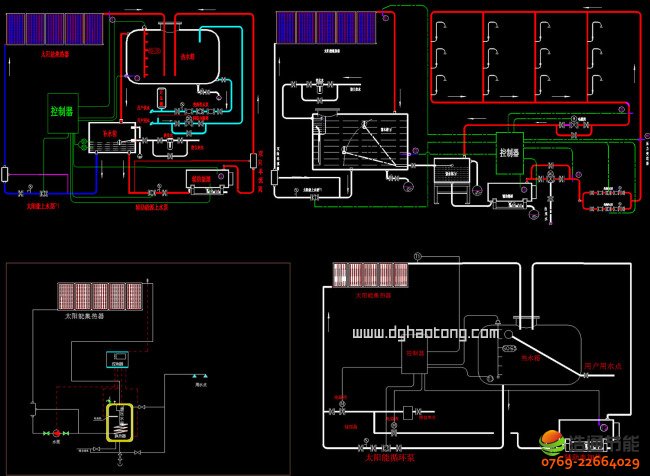 游泳池太阳能热水工程系统解决方案设计图